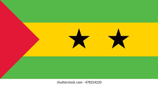 Vector Sao Tome and Principe national flag