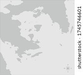 Vector Saronic gulf map in Greece