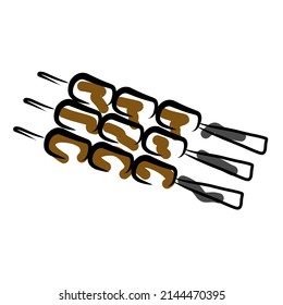 satay vectorial o carne a la parrilla Especialidades asiáticas