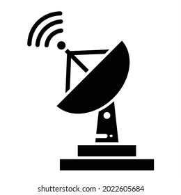 Vector Satellite Dish Glyph Icon Design

