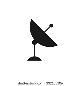 Vector satellite dish icon.  Flat design style eps 10