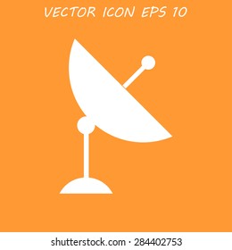 Vector satellite dish icon.  Illusrator EPS 10