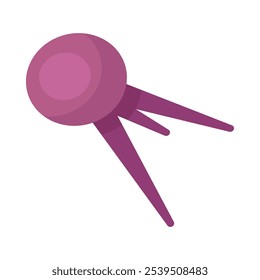 Vektorsatellitenelement im Cartoonstil. Erforschung des Universum-Symbols. Wunder des Kosmos, Astronomie Wissenschaft. Die Illustration eignet sich für Webdesign, Online-Shop, Print und Social