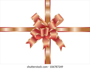 vector satin ribbon tied in a bow