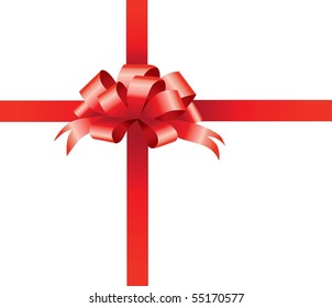 vector satin ribbon tied in a bow