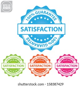 Vector :satisfaction colorful sticker