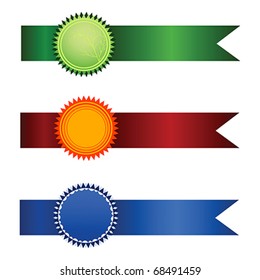 Vector Satisfaction Guaranteed set of tags isolated over white background