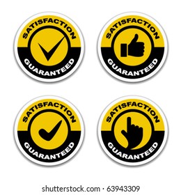 vector satisfaction guaranteed stickers