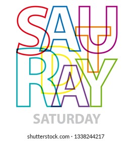 Vector saturday. Broken text