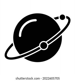  Vector Saturn Glyph Icon Design
