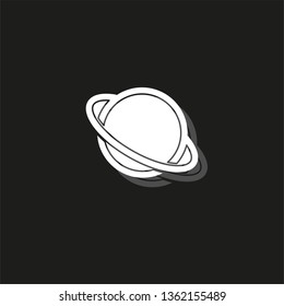 vector saturn planet icon
