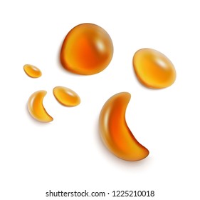 Vector  sauce or caramel drops.