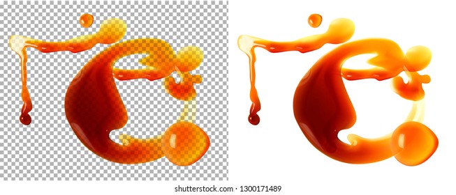 Vector  sauce or caramel drops.