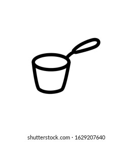 Vector, saucepan icon. Line design template