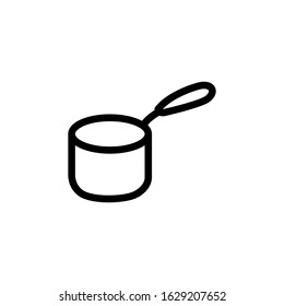 Vector, saucepan icon. Line design template