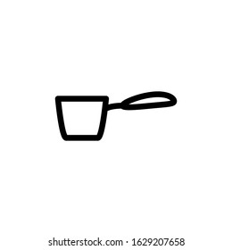 Vector, saucepan icon. Line design template