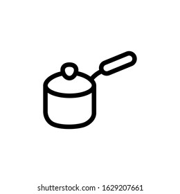 Vector, saucepan icon. Line design template