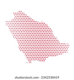 Vector Saudi Arabien Dotted Map Illustration, kann für Geschäftsdesigns, Präsentationen oder alle geeigneten Designs verwendet werden.
