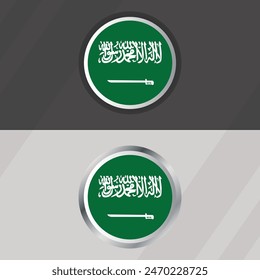 Vector Saudi Arabia Round Flag Template