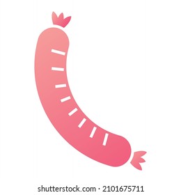 Vector Sausage Glyph Gradient Icon Design
