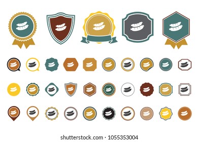 vector sausage icon