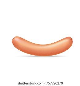 Vector sausage, on white background.