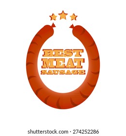 vector sausages in bright colors 