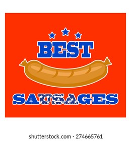 vector sausages in bright colors 