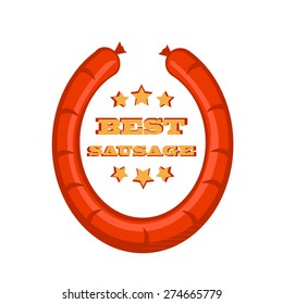 vector sausages in bright colors 