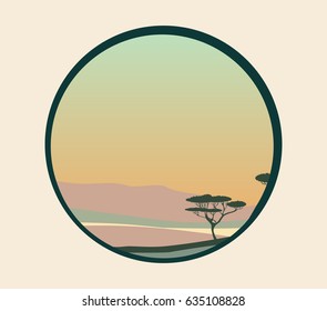 Vector savanna landscape illustration
abstract nature, flat, isolated