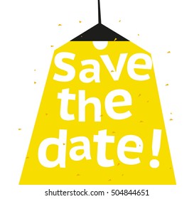 Vector save the date flat illustration. Cartoon style. Good for valentine day card, advertisement, banner.