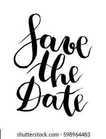 Vector Save the Date. Hand painted card for design or background