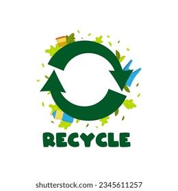 Vector save environment, renewable energy and green earth for environmental campaign.
