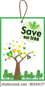 Vector Save Our Tree Label