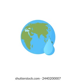 vector save water world water day nature