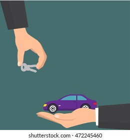 Vector saving money concept, for buy car