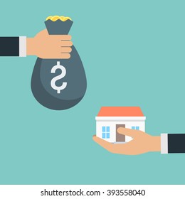 Vector saving money concept,save money for buy home