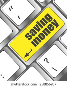 vector saving money for investment concept with a button on computer keyboard
