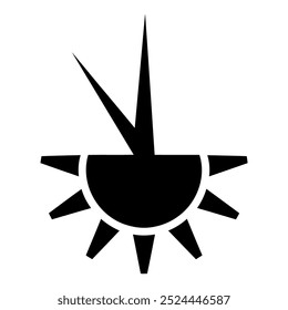 Vector savings time icon silhouette with white background 