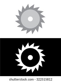 Vector Saw Blade Set in Color and Reverse