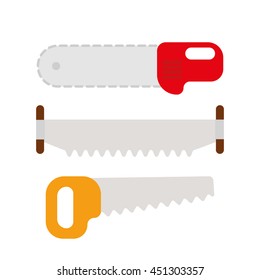 Vector saw flat icon equipment