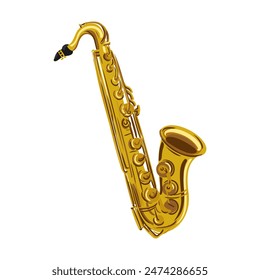 vector saxophone, drawing musical instrument isolated at white background, hand drawn illustration