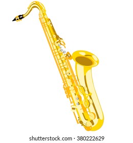 vector saxophone on a white background