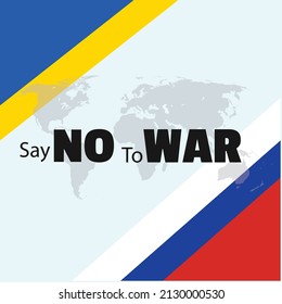 El Vector Dice No A La Guerra. Ilustración simple y elegante
