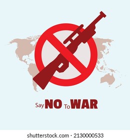 Vector Say No To War. Simple and elegant illustration