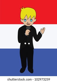 Vector - Saying and France flag.
