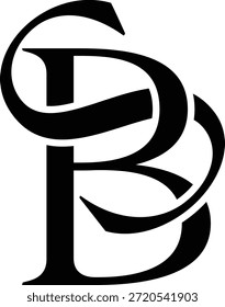 Vector SB, BS diseño de logo de ropa