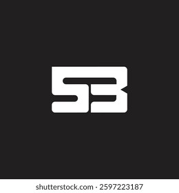 Vector SB trendy logo design initial modern template.