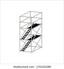 andamio vectorial ilustración aislada fondo blanco.