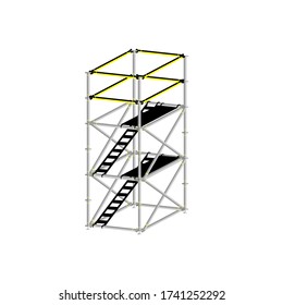 andamio vectorial ilustración aislada fondo blanco.